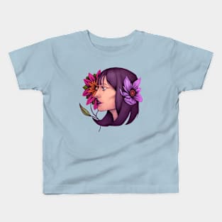 Floral Beautiful Girl Kids T-Shirt